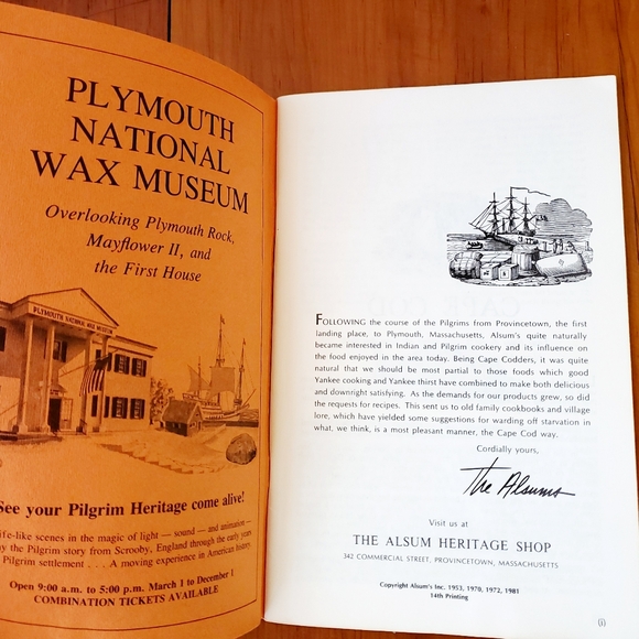 VTG 3 Thanksgiving Cookbook LOT French Indian Cooking in Early America Cape Cod - Picture 13 of 15